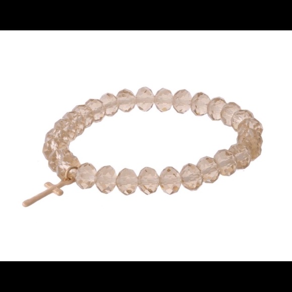Jewelry - Cross-Charm Beaded Bracelet 🎄